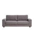 86.5 Inch Sofa Couch Deep Seat Sofa With Two Storage Spaces, T Pyce Charging Portsusb Charging Ports & 2 Cup ,Corduroy 3 Seater Couch, Modern Sofas For Living Room Grey Foam Corduroy 3 Seat