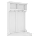 Hall Tree With Storage Shoe Bench For Entryway And Hallway, 4 In 1 Design Coat Racks With 4 Hooks For Living Room, White Old Sku: W1307113678 White Mdf