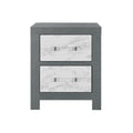 Rush Grey Nightstand Grey Solid Wood Mdf