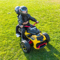 24V Kids Ride On Atv, 3 Wheeler Electric Vehicle, Battery Powered Ride On Motorcycle For Boys Girls With Led Lights, Music, High Low Speed, Soft Start,Without Rc Yellow 3 To 4 Years Plastic Indoor & Outdoor Use