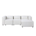 Modular Sofa Beige Chenille Fabric, Simple And Grand, The Seat And Back Is Very Soft. This Is Also A Knock Down Sofa Beige Chenille 4 Seat