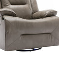 2 Seater Home Theater Recliner Manual Recliner Chair With A Led Light Strip Two Cup Holders And A Storage Box For Living Room,Bedroom, Grey Grey Foam Pu