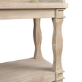 Console Table With 3 Tier Open Storage Spaces And Roman Column Effect Support Legs,Narrow Sofa Entry Table For Living Room, Entryway And Hallway Antique Wood White Antique White Gray Gray Mdf Mdf