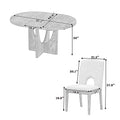 Modern 5 Piece Extendable Round Dining Table Set With 16.2Inch Removable Leaf For Small Places, Walnut Beige Wood Dining Room Solid Wood Rubberwood Round Dining Table With Chair Upholstered Chair Wood Walnut Seats 4 Removable Leaf Contemporary Round