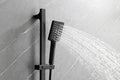 Wall Mounted Shower System In Matte Black With Shower Head, Handheld Shower, 3 Body Jets Matte Black Brass Brass