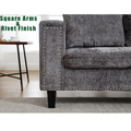 Arrived 5 Seat Modular Sofa,With Storage Ottoman, Convertible Sectional Sofa, L Shaped Couchreversible Chaise ,Riveted Sofa,Chenille, Gray Gray Polyester Wood Primary Living Space Medium Soft Cushion Back Modern Square Arms Foam Metal & Wood 5 Seat