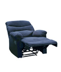 Blue Recliner With Pillow Top Arm Blue Manual Handle Metal Primary Living Space Tight Back Handle Pillow Top Arms Fabric Metal