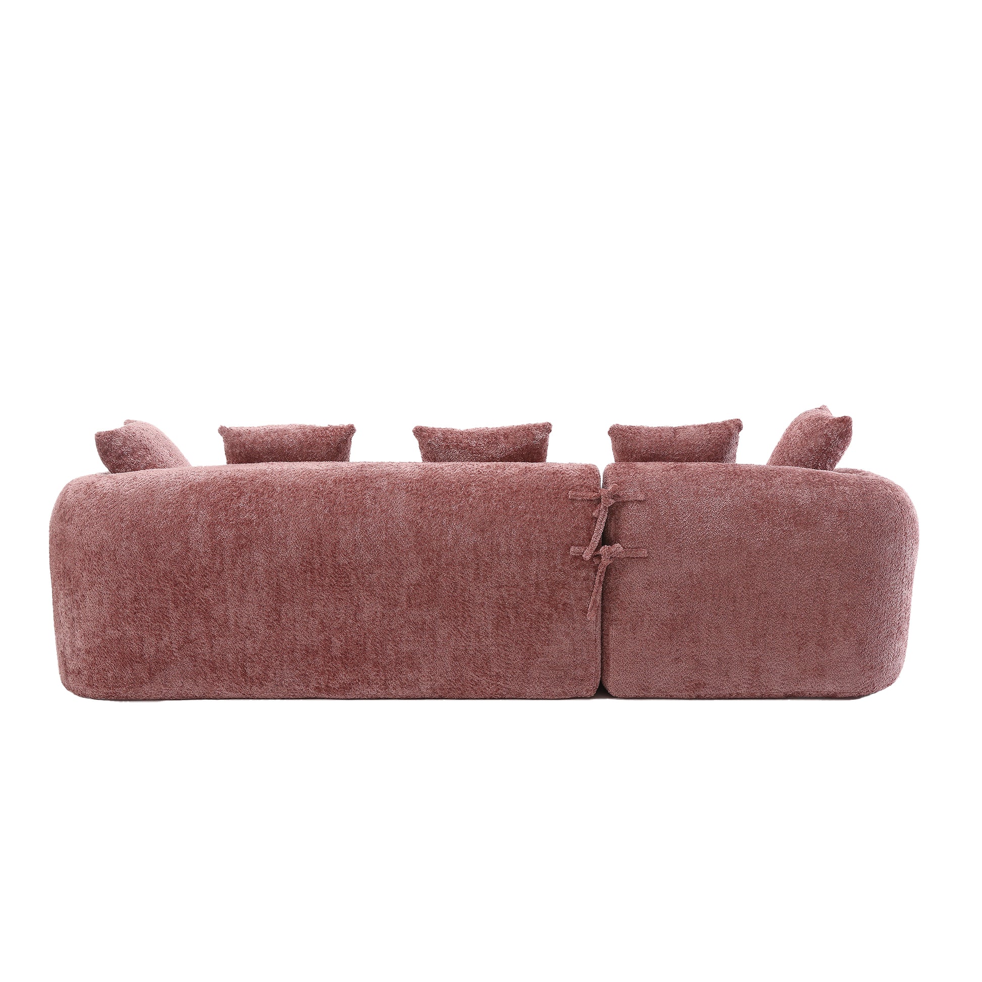 Coolmore Boucle Sofa 3 Seater For Living Room Oversized Comfy Sofa L Shape Sofa Couch With Chaise Home Furniture Sleeper Sectional Sofa For Apartment, Office Left Hand Facing Pink Pink Primary Living Space Foam Boucle 3 Seat