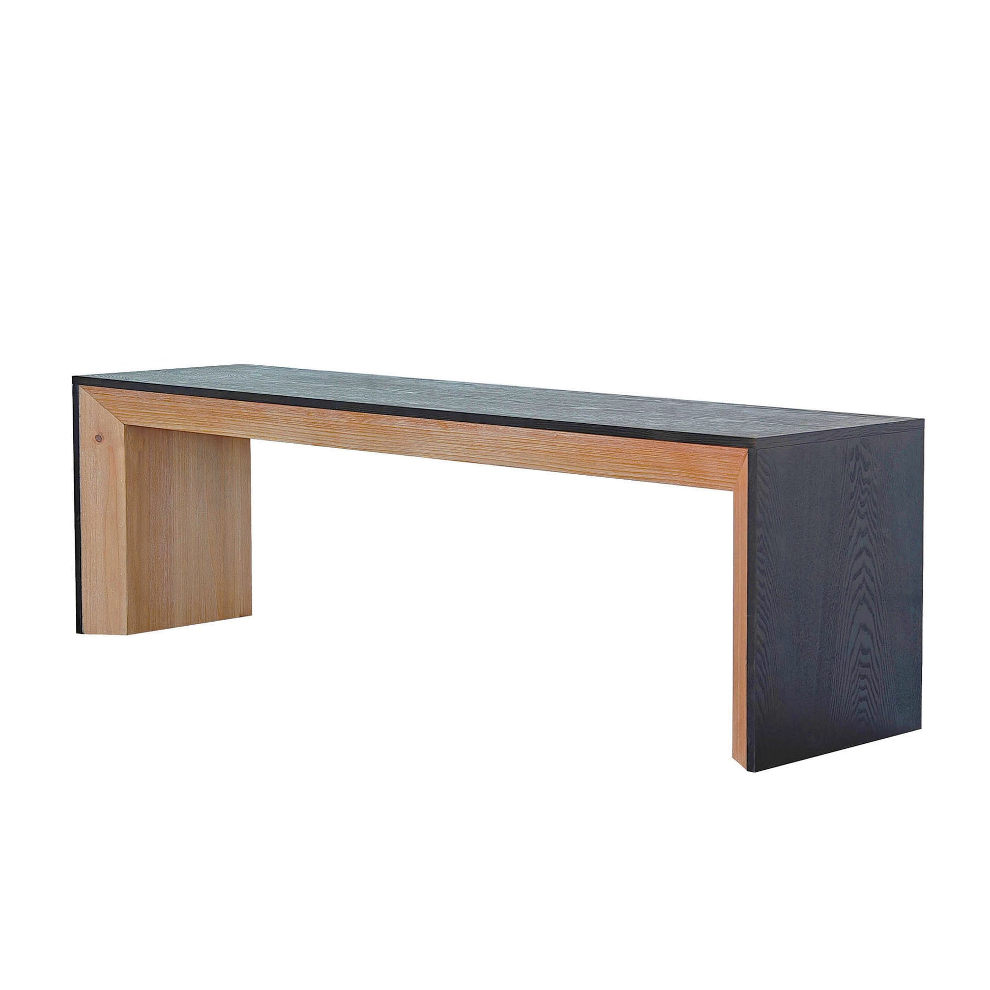 Dining Bench, Wood Bench Multicolored Bench Indoor Home Bedroom Bed End Restaurant Modern Hallway Furniture, 59" W X 15.15" D X 17.9" H Black Natural Dining Room Antique,Farmhouse,Minimalist,Modern Partice Board Mdf Pine Wood,Solid Wood Mdf,Wood