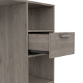 Arlington Computer Desk With 2 Open Storage Shelves And Drawer With Handle Gray Computer Desk Office Contemporary Rectangular Drawers Computer Tables Rectangular Melamine Engineered Wood