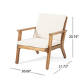 Temecula Outdoor Acacia Wood 4 Seater Chat Set Loveseat&Coffee Table&2 Club Chairs Brown Patina Finish Cream Cushion Yes Complete Patio Set Natural Cream Seats 4 Weather Resistant Frame Water Resistant Cushion Garden & Outdoor Acacia Wood