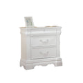 White 3 Drawer Nightstand With Hidden Top Drawer White 3 Drawers Bedroom Rectangle Pine Felt Lined Drawers White Pine