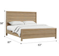 C Tan Queen Panel Bed Queen Tan Solid Wood