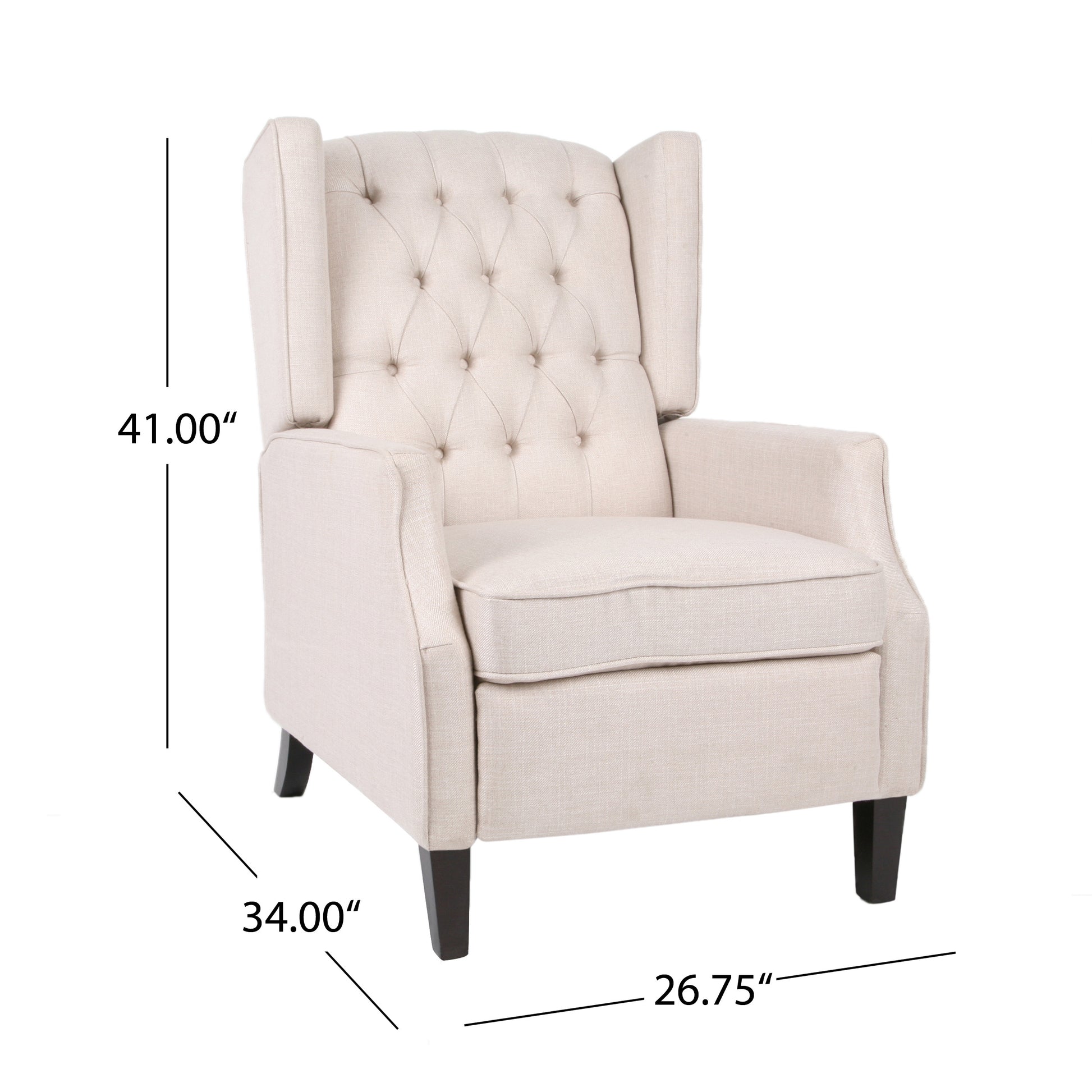 Recliner Beige Fabric