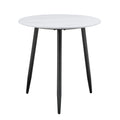 Modern Style Nesting Cocktail Tables And Side Table 3 Piece Occasional Table Set Black Metal Legs White Sintered Stone Top Black,White Primary Living Space Modern Metal,Sintered Stone