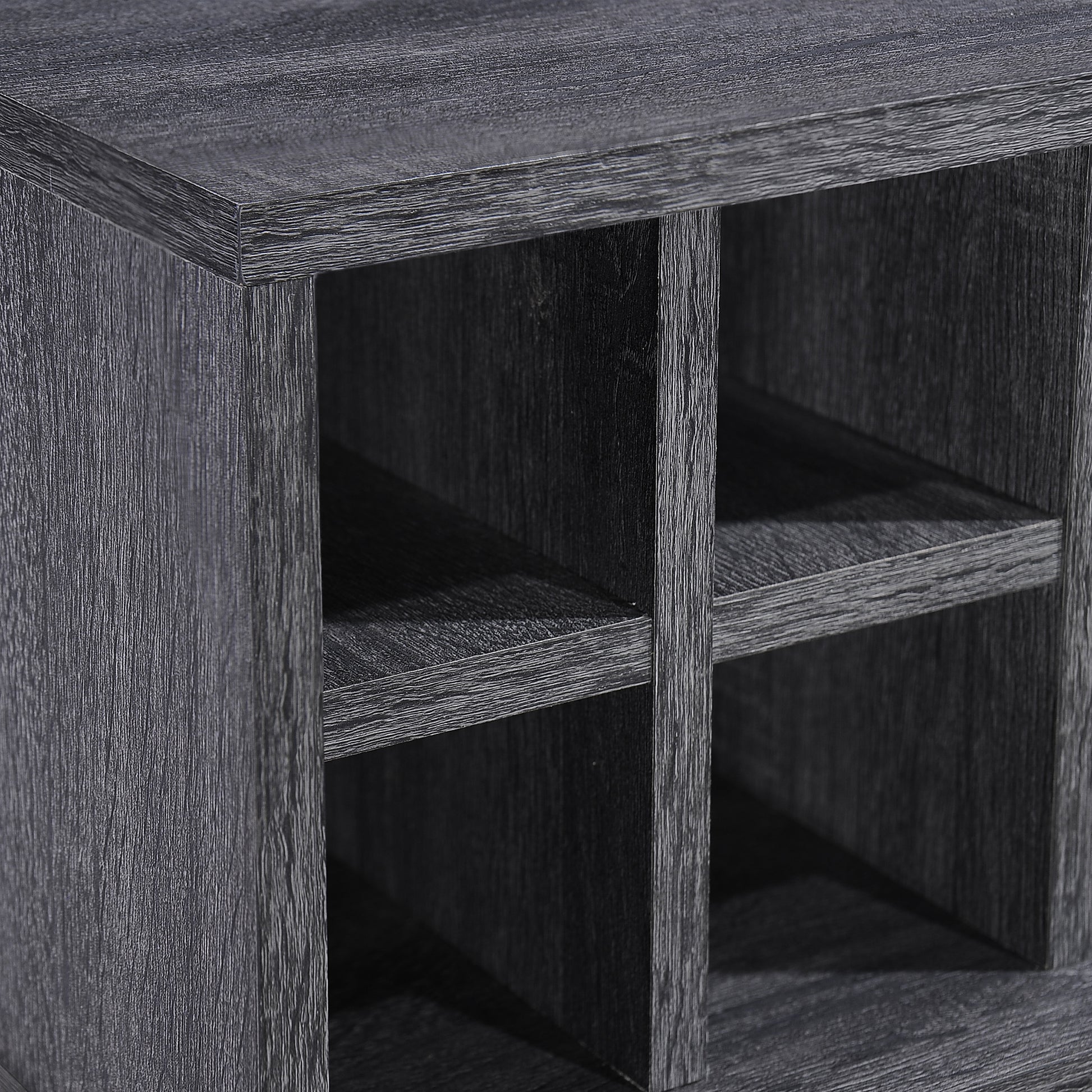 Wine & Bar Cabinet Grey Wood Metal