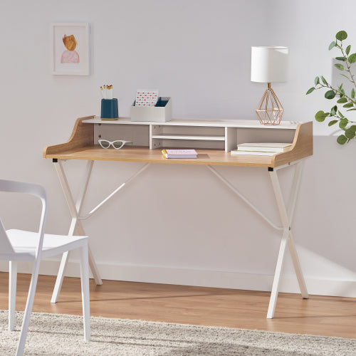 Computer Desk White Oak Melamine