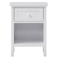 White Nightstand With Drawer White 1 Drawer Bedroom Rectangle Rustic Drawers Wood