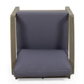 Samwell Club Chair Dark Grey Acacia Wood