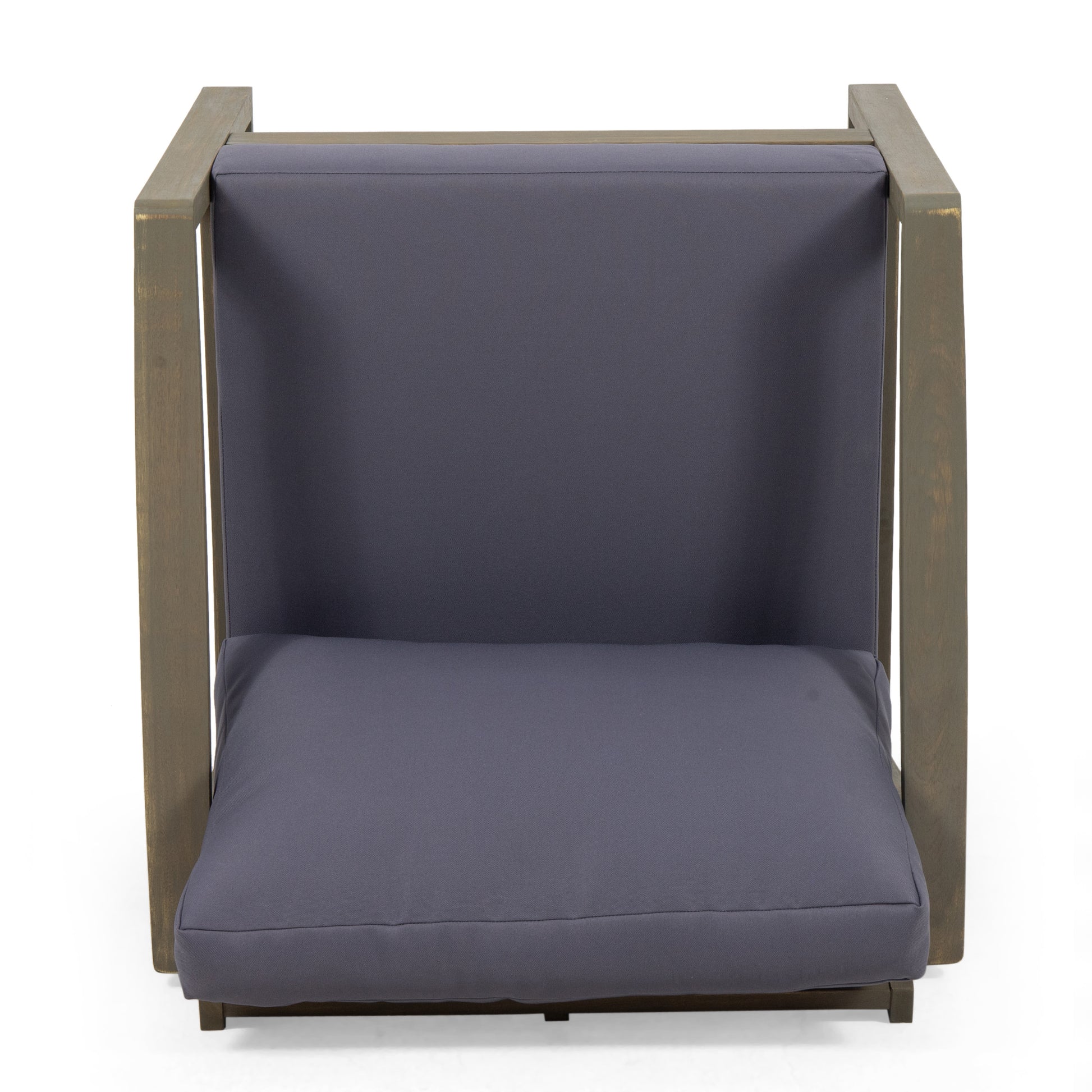 Samwell Club Chair Dark Grey Acacia Wood