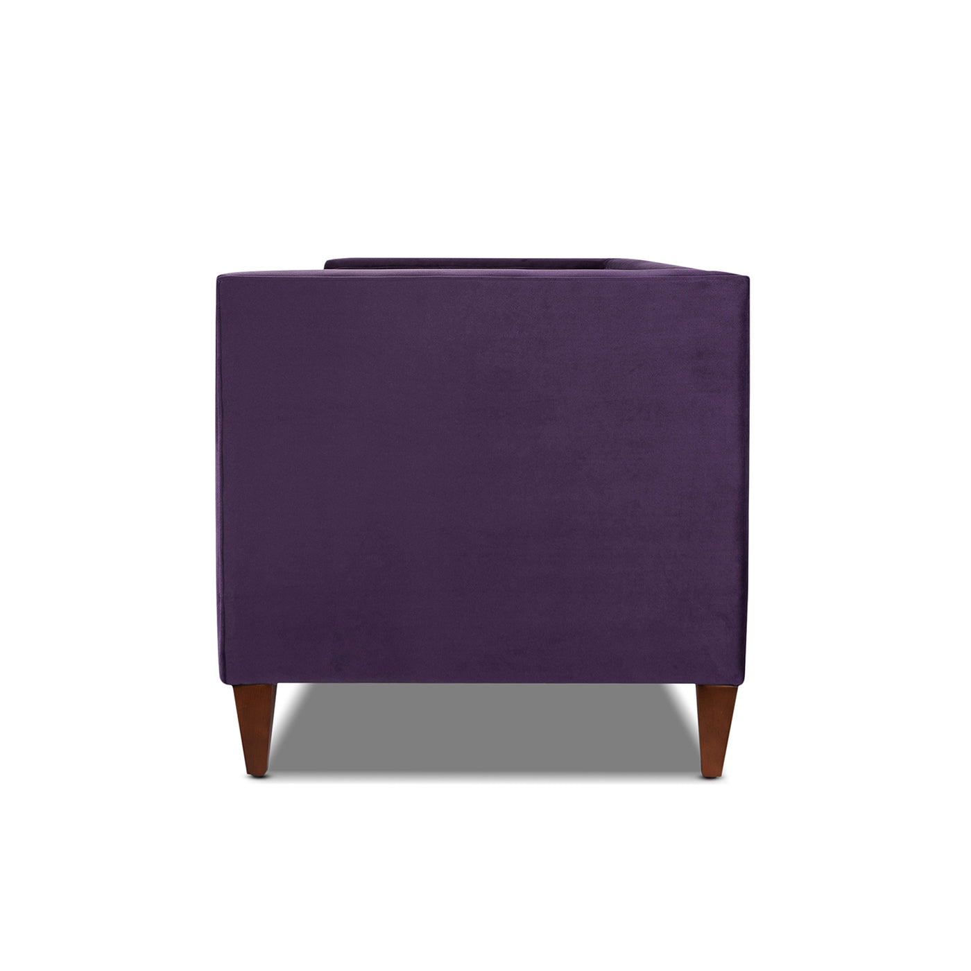 Jack 84" Modern Tuxedo Tufted Sofa, Purple Velvet Purple Foam Velvet 3 Seat