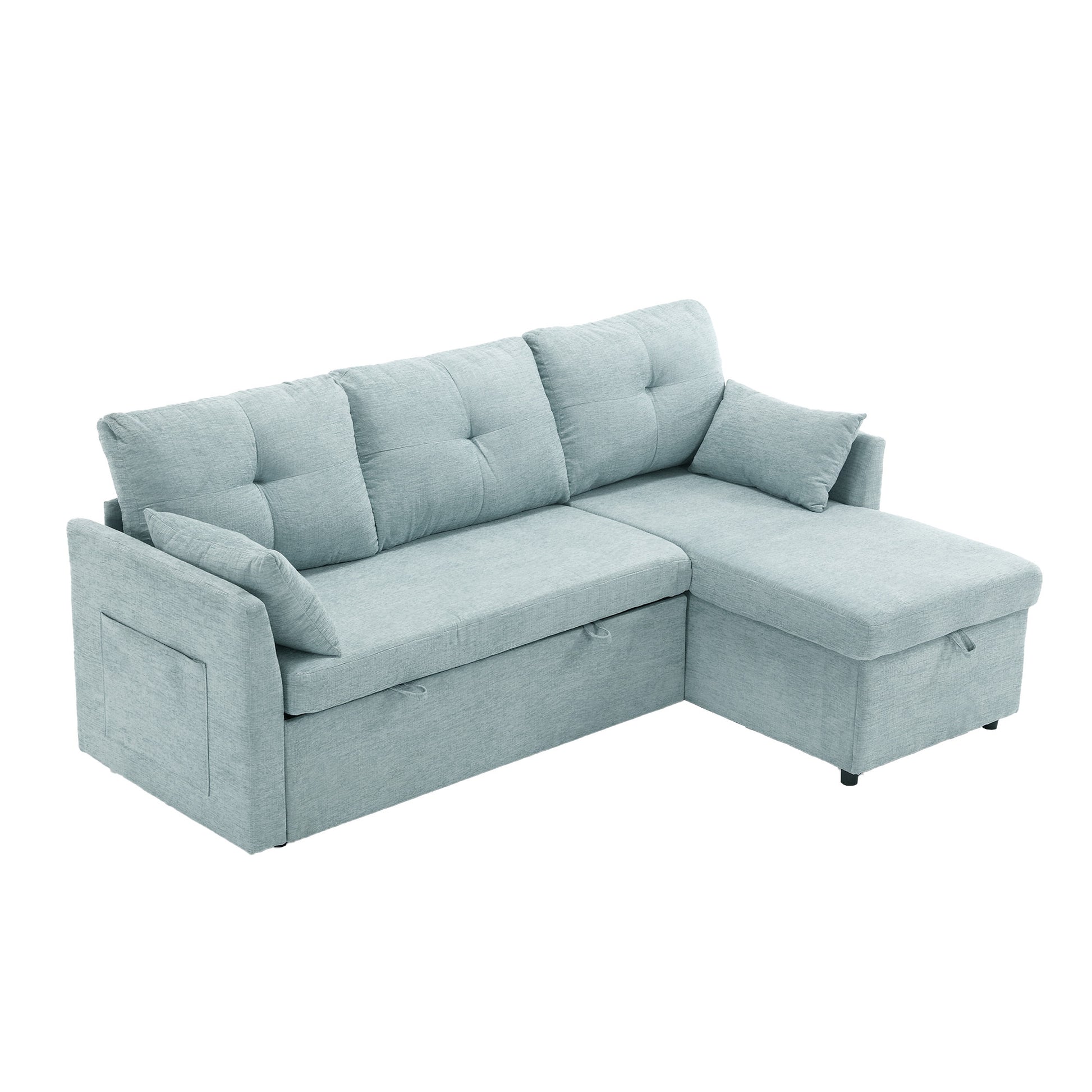 United Modular Sectional Sofa L Shaped Modular Couch With Reversible Chaise Modular Sofa Sectional Couch With Storage Seats Mint Green Chenille 3 Seat