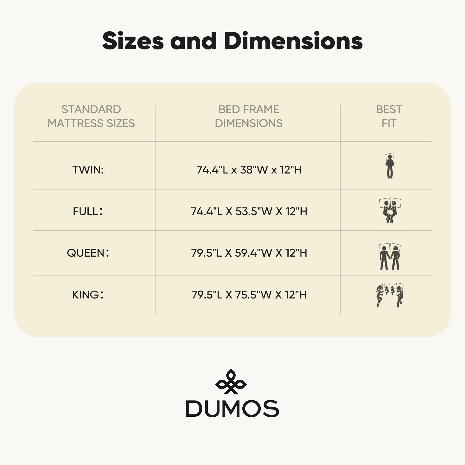 Queen Size Wood Bed Frame, No Spring Needed, 12In Wooden Platform Bed Frame Mattress Foundation With Support Slats, Natural Pine Wood Wood