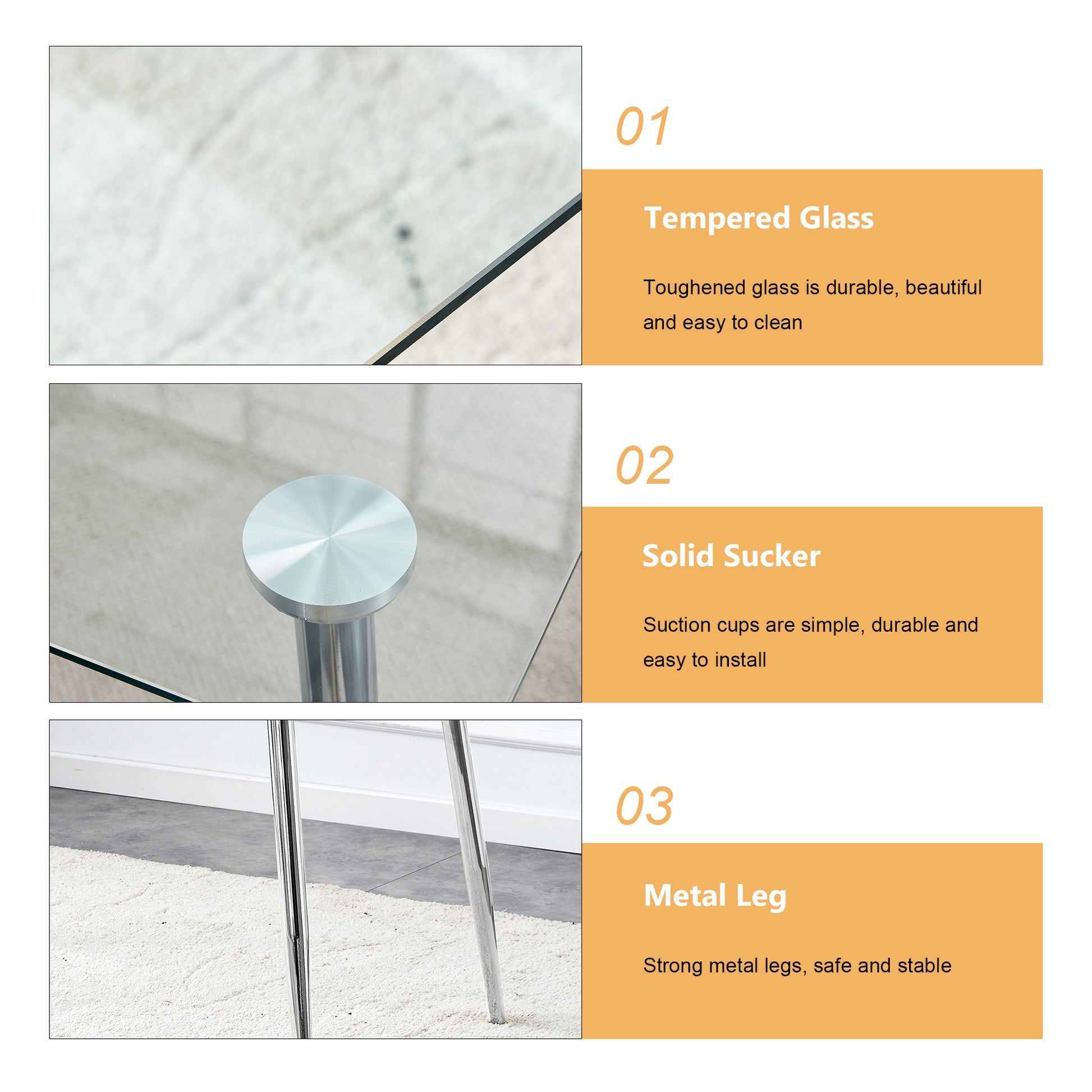 Table And Chair Set.Rectangular Dining Table With Tempered Glass Tabletop And Silver Plating Metal Legs.Paired With 6 Checkered Armless High Back Light Gray Chairs With Electroplated Metal Legs. Transparent Seats 6 Glass Metal