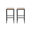 Ezra Barstool Teak Black Acacia Wood