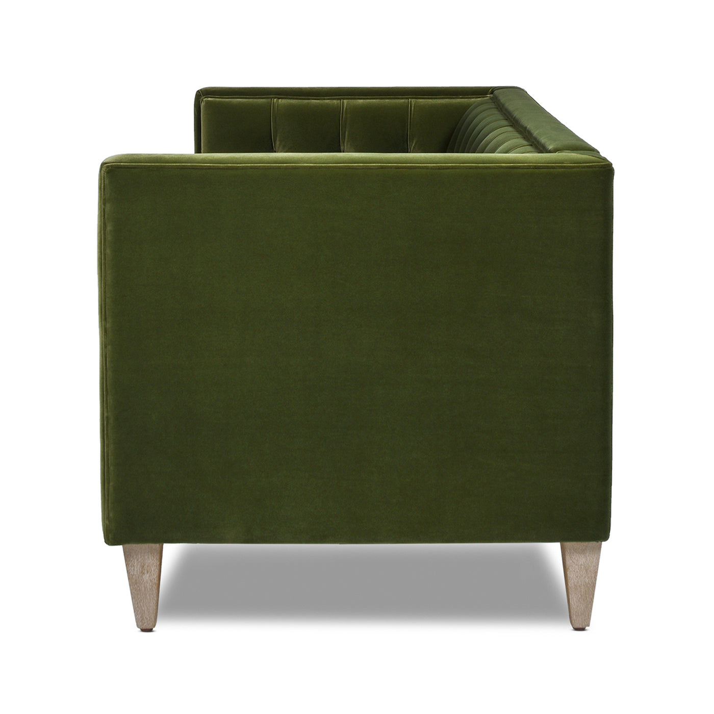 James 74" Modern Tuxedo Sofa, Olive Green Performance Velvet Olive Green Foam Velvet 2 Seat