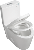 1.1 1.6 Gpf Dual Flush 1 Piece Elongated Toilet With Soft Close Seat Gloss White, Water Saving, Modern, Stylish Design 23T01 Gw 1 White Ceramic