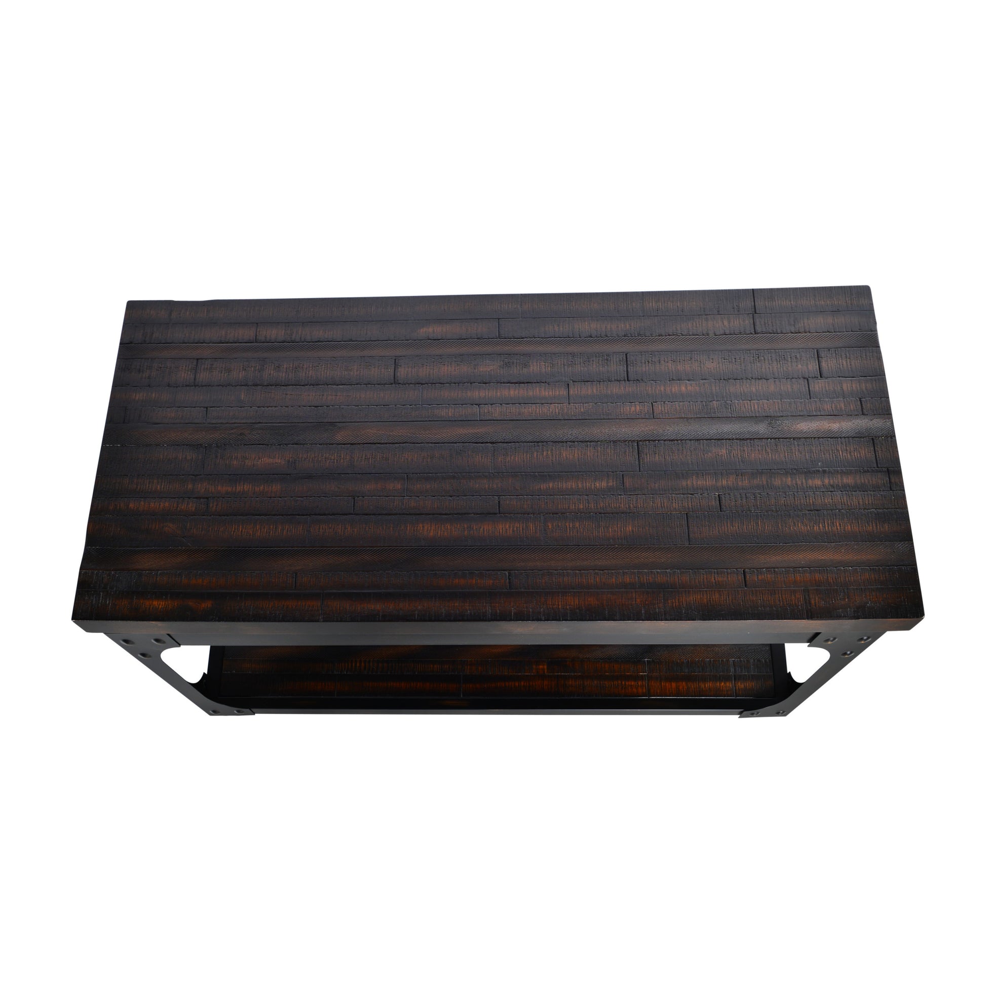 Sherlock Cocktail & 2 End Table Brown Brown Wood