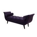 Alma Tufted Flared Arm Entryway Bench, Purple Velvet Purple Foam Velvet