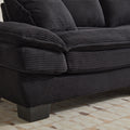 Corduroy Sofa Sleeper Couch Loveseat Sofa With Pillows Comfy Upholstered Deep Seat Sofa For Bedroom,Living Room,Apartment,Office,Dorm Black Corduroy Black Foam Upholstered 2 Seat