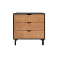 3 Drawer Cabinet, Suitable For Bedroom, Living Room, Study, Dining Room Black Particle Board