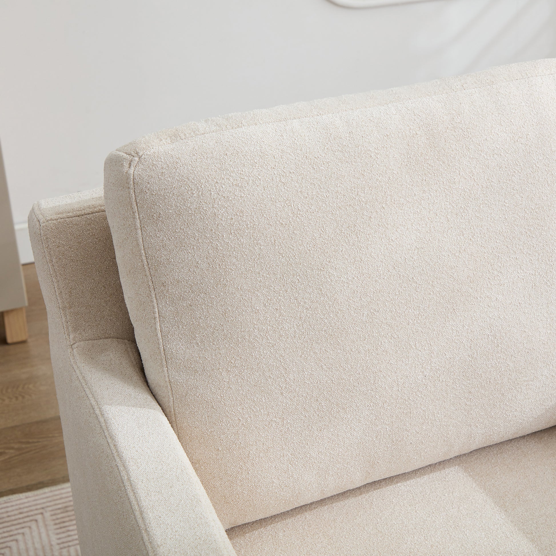 29.92'' Swivel Accent Chair, Upholstered Skirted Swivel Chair With Removable Back Cushion, 360 Degree Comfy Armchair For Living Room, Nursery, Lounge,Office,Beige Chenille Beige Chenille