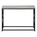 Accent Table, Console, Entryway, Narrow, Sofa, Living Room, Bedroom, Grey Laminate, Black Metal, Contemporary, Modern Grey Metal