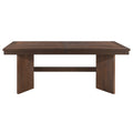 Walnut Finish Wood Dining Table With Self Storing Extension Leaf 1Pc Trestle Base V Angled Design Modern Dining Furniture Walnut Seats 8 Dining Room Kitchen & Dining Tables Rectangular Wood Trestle