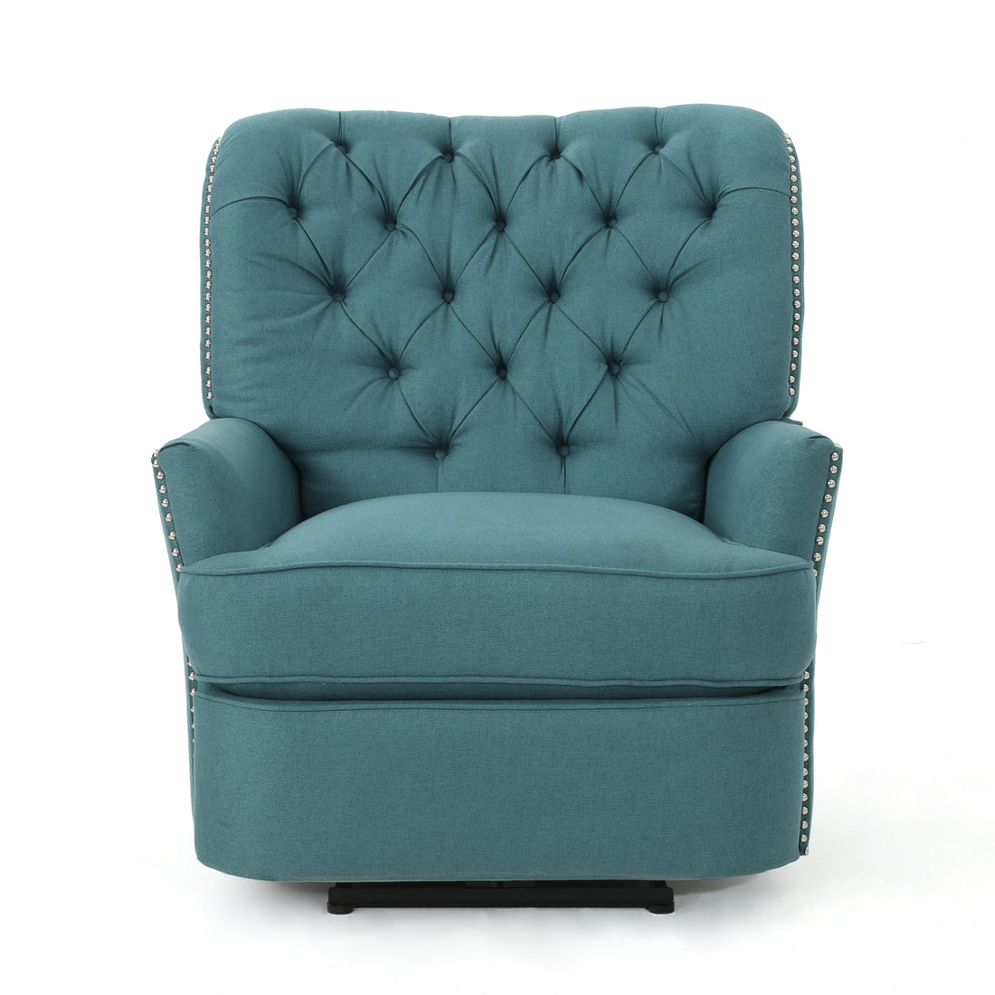 Indulge In Supreme Comfort: Electric Recliner Chair With Elegant Copper Accents And Soft Teal Upholstery Teal Fabric