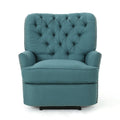 Indulge In Supreme Comfort: Electric Recliner Chair With Elegant Copper Accents And Soft Teal Upholstery Teal Fabric