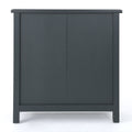 Firwood Mirror Finished Double Door Cabinet, Charcoal Grey Grey Solid Wood