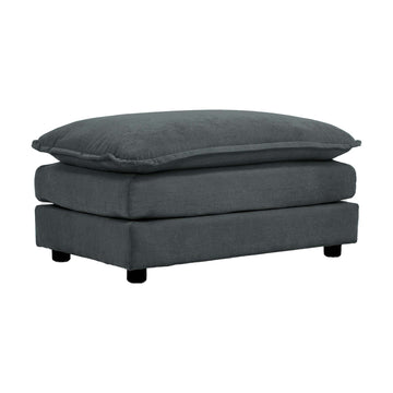 Chenille Fabric Ottomans Footrest To Combine With 2 Seater Sofa, 3 Seater Sofa And 4 Seater Sofa, Grey Chenille Grey Chenille