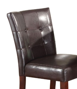 Britney Counter Height Chair Set Of 2 Espresso Pu,Synthetic Wood