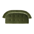 Jared Roll Arm Tufted Bench Settee, Olive Green Performance Velvet Olive Green Foam Velvet