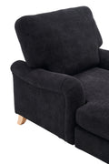 Modern Mid Century Indoor Oversized Chaise Lounger Comfort Sleeper Sofa With Soild Wood Legs Black Foam 1 Seat