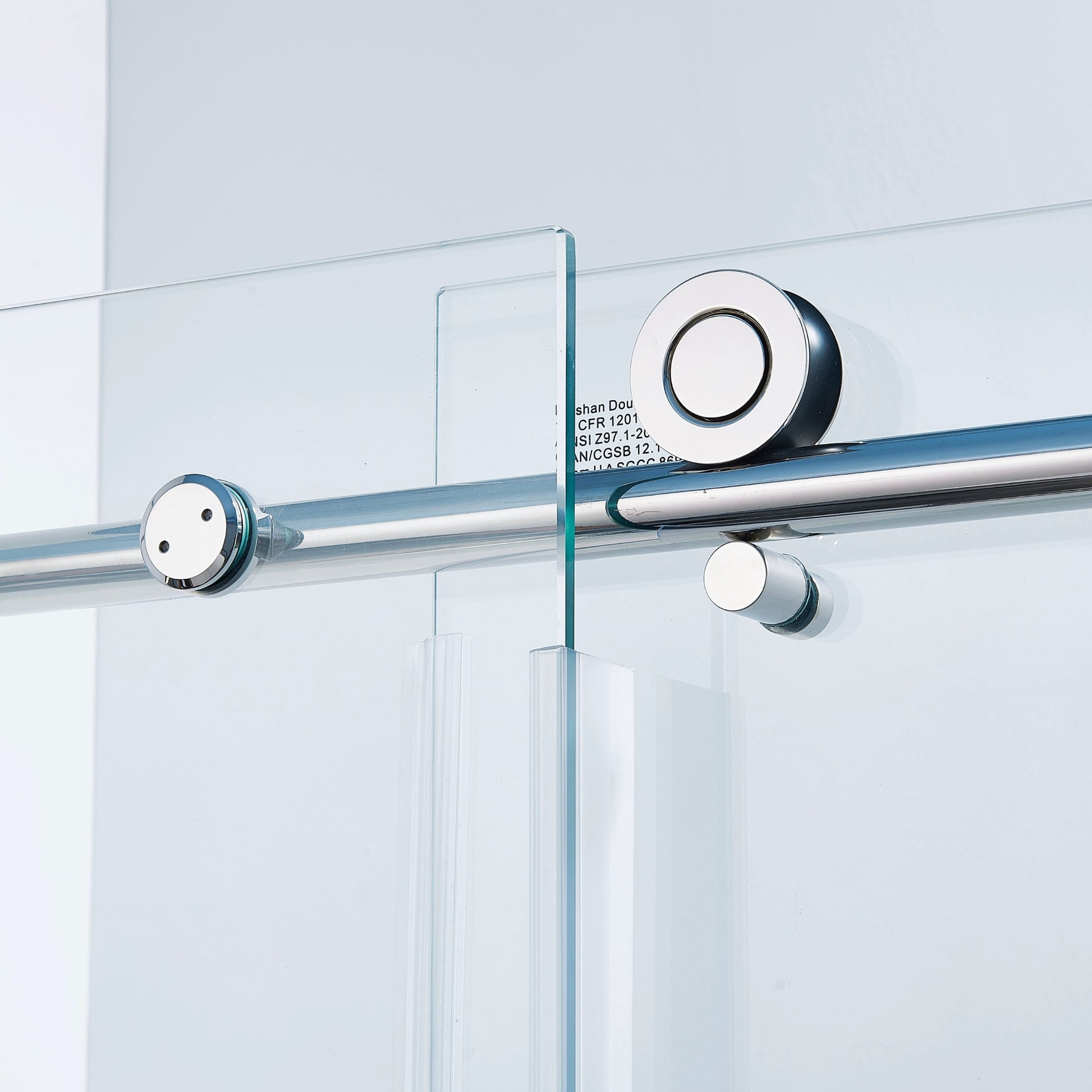 56 60"W X 75"H Semi Frame Single Sliding Shower Door, 304 Stainless Steel In Chrome, 5 16 Inches 8Mm Thick Sgcc Tempered Clear Glass. Chrome Bathroom Classic,Luxury,Modern Glass Stainless Steel