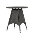 Corsica Rd Bistro Table Brown Multi Pe Rattan Iron