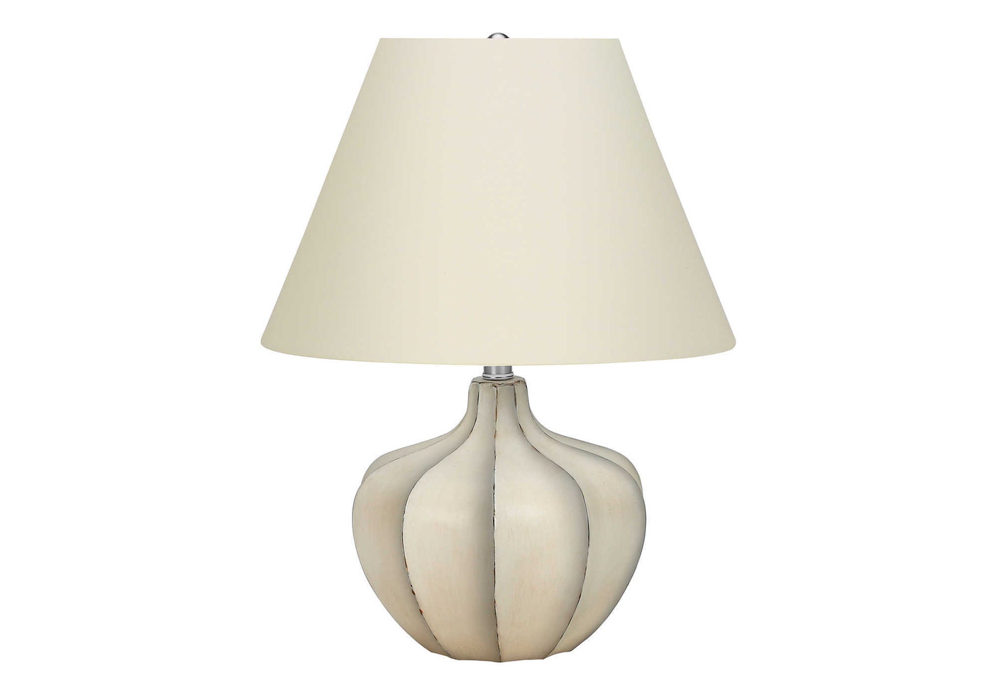 Lighting, 21"H, Table Lamp, Cream Resin, Ivory Cream Shade, Transitional Cream Polyresin