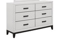 Mirage White Dresser White Rubber Wood