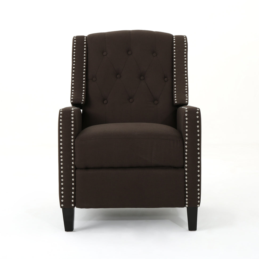 Classic Coffee Fabric Push Back Chair Coffee Fabric